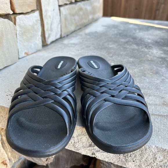 Okabashi Venice slide black strap sandal Sz-7. D - Picture 2 of 12